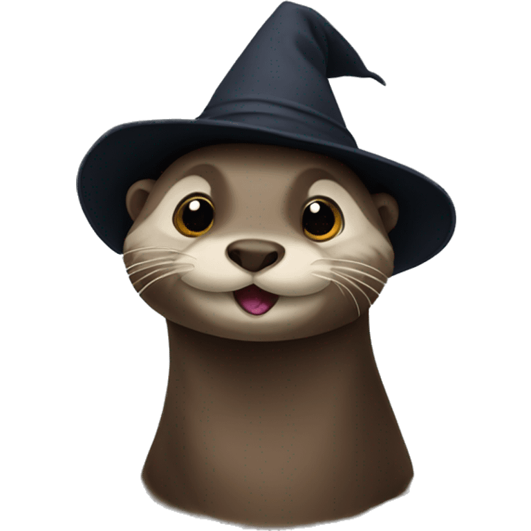 Otter in a sorting hat emoji