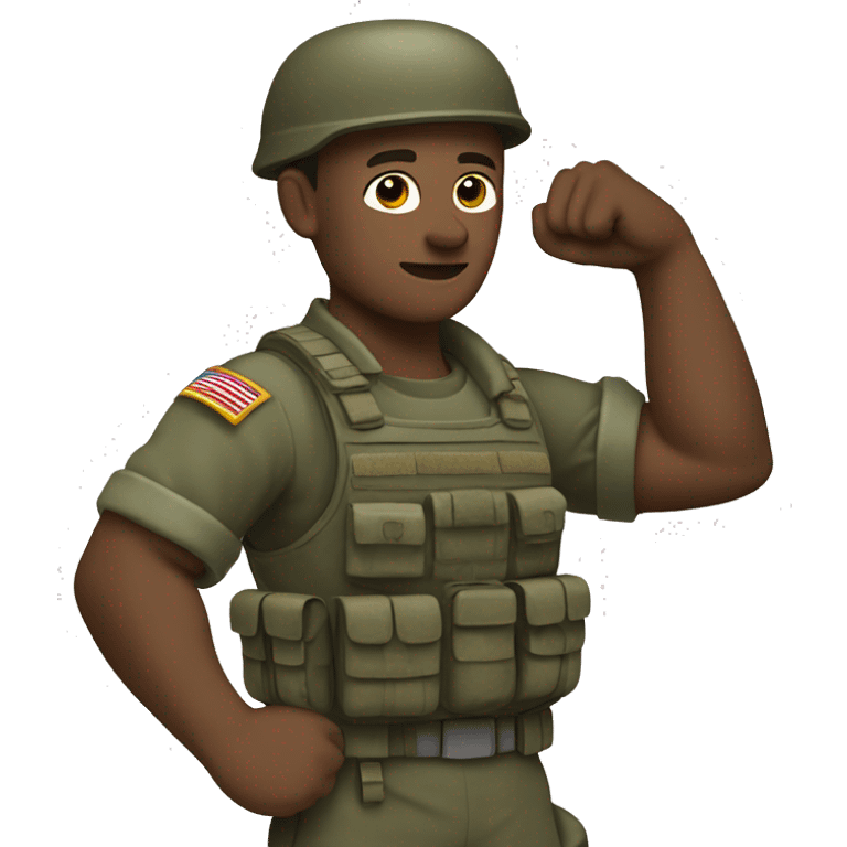 Solider Lifting Right arm  emoji