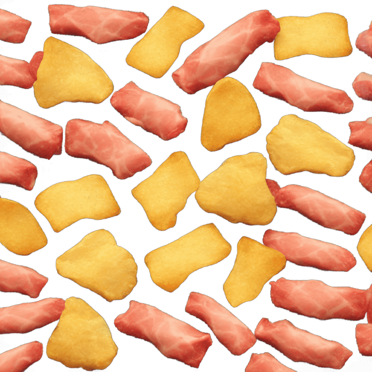 Meat with crisps  emoji