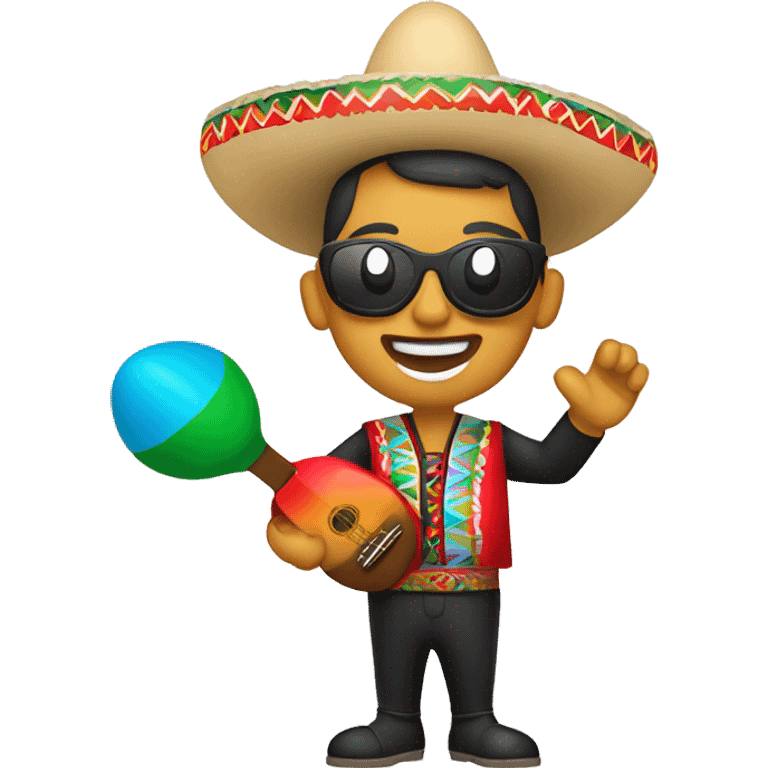 Happy Mexican shaking maracas  emoji