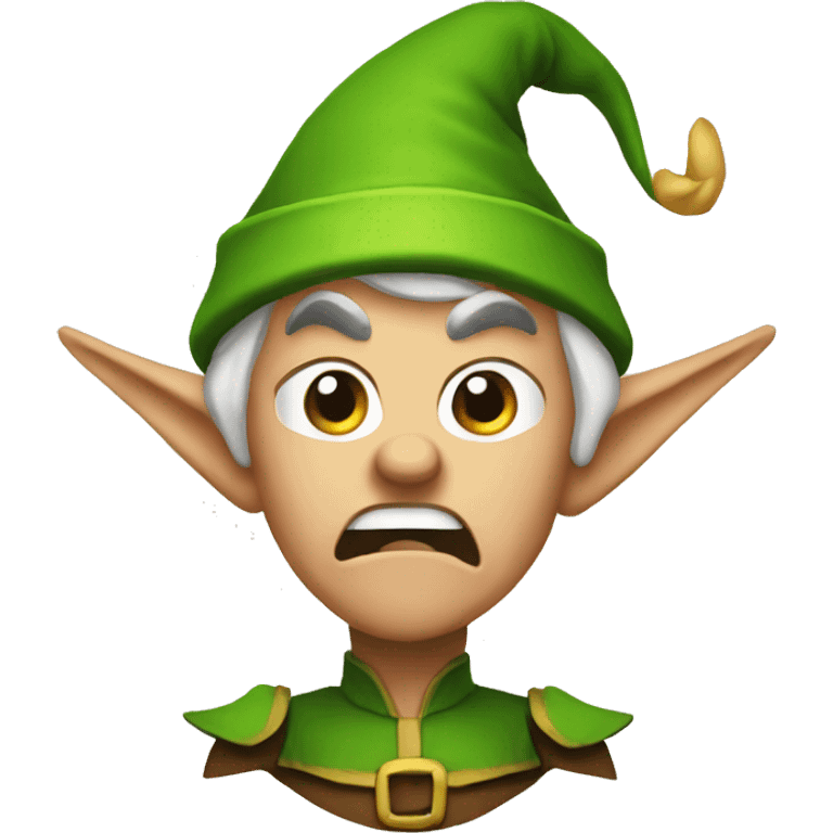 angry schemeing elf emoji