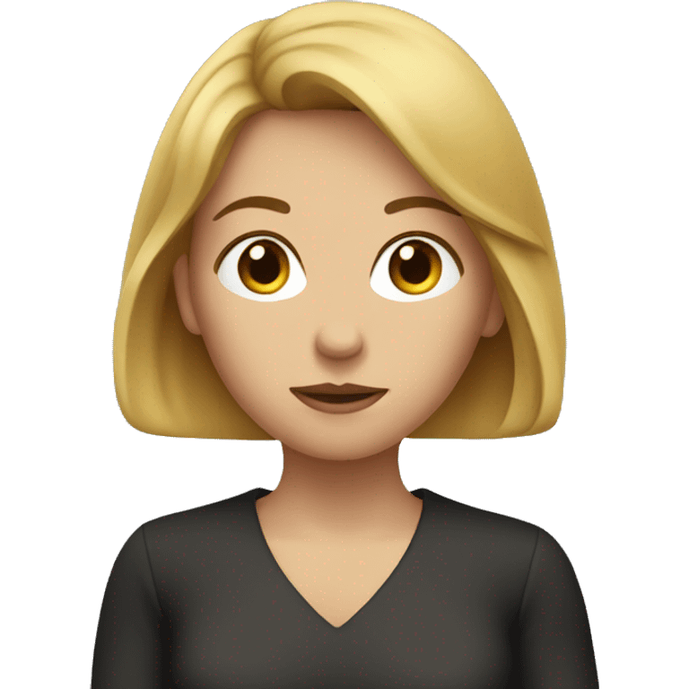 Small woman with brown-blonde hair with cigarette emoji