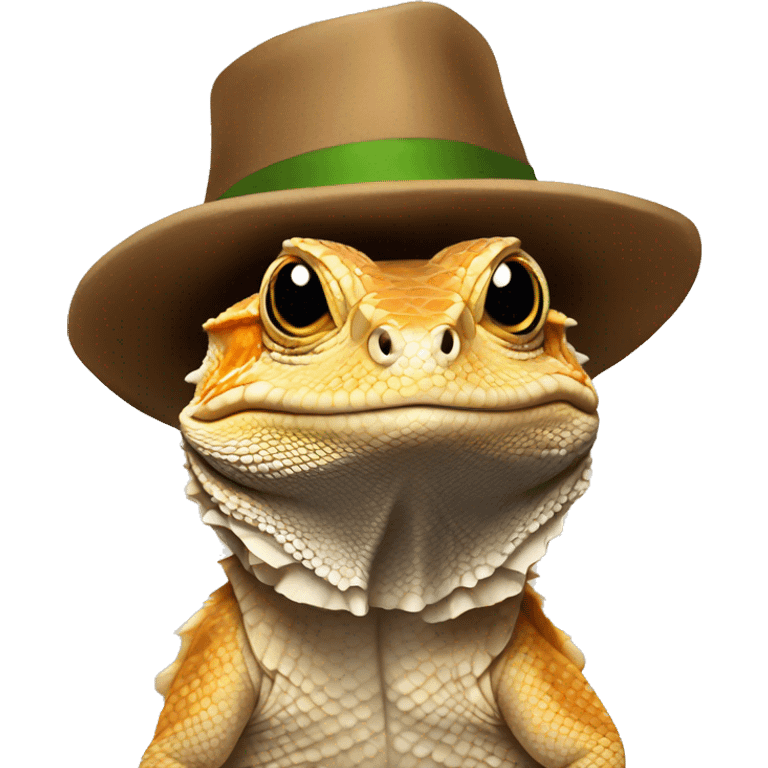 bearded dragon with hat emoji