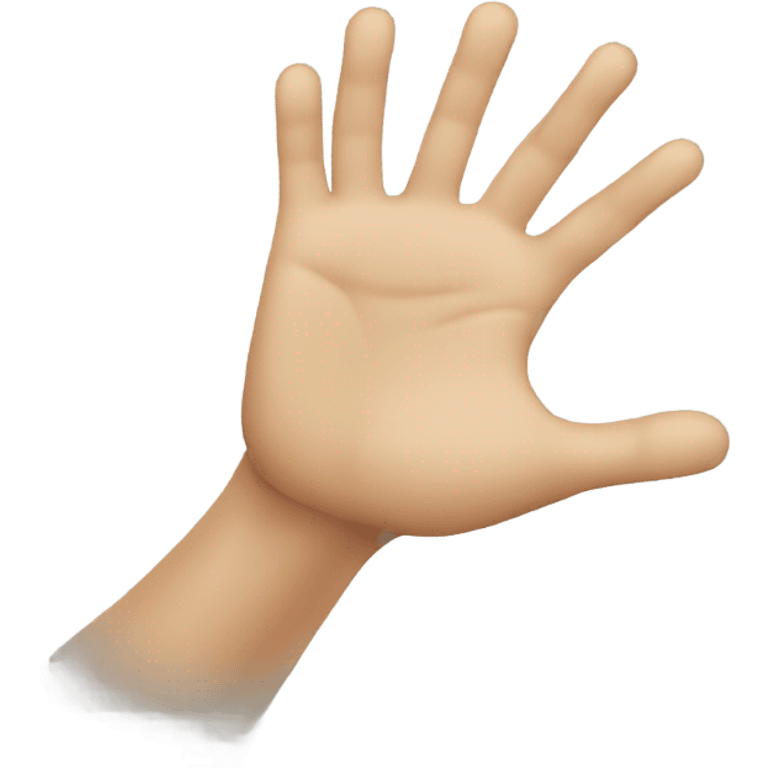 a hand show the number 3 emoji