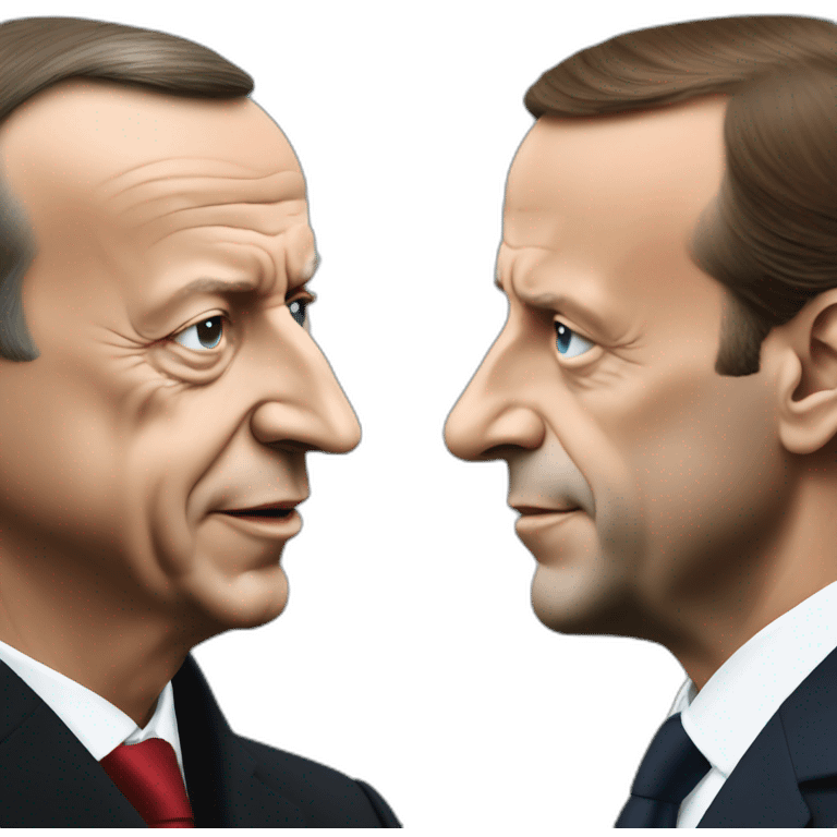 Erdogan and Macron emoji