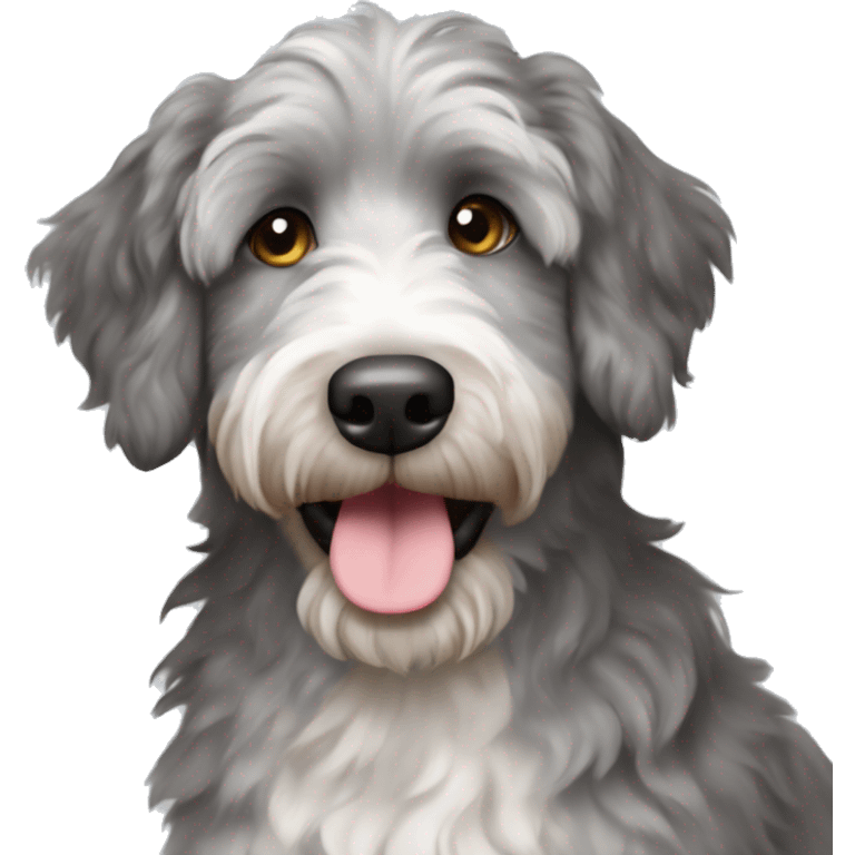 Grey aussiedoodle  emoji