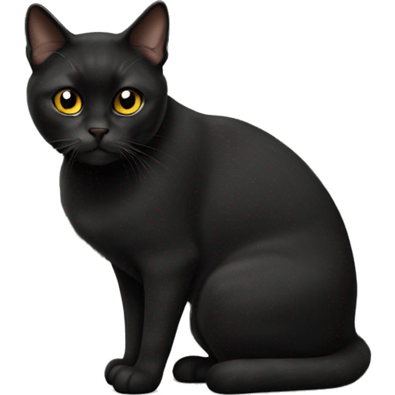 Black Manx cat emoji