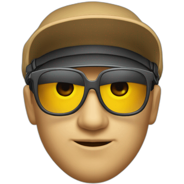 Homme avec casquette et lunette de soleil emoji