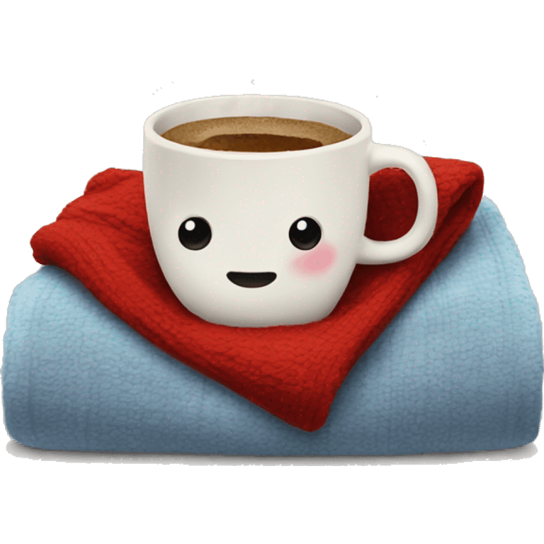 Coffee with a cozy blanket emoji