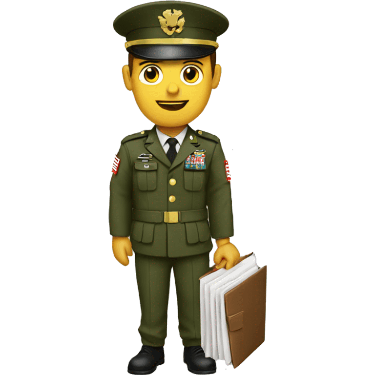 military man with documents in hand emoji