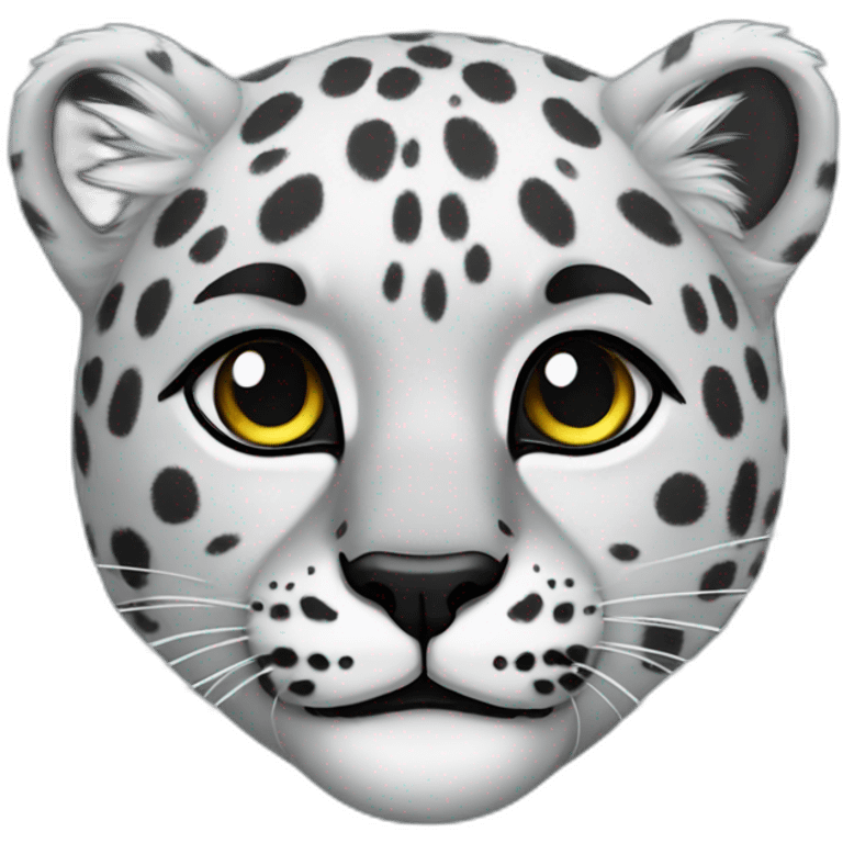 rainbow snow leopard emoji