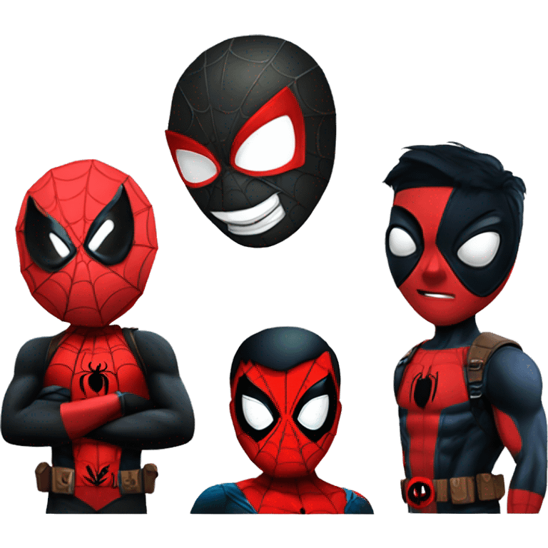 Spiderman con deadpool  emoji