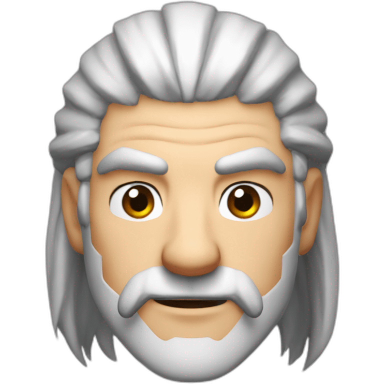 Geralt of Rivia in a mario hat emoji