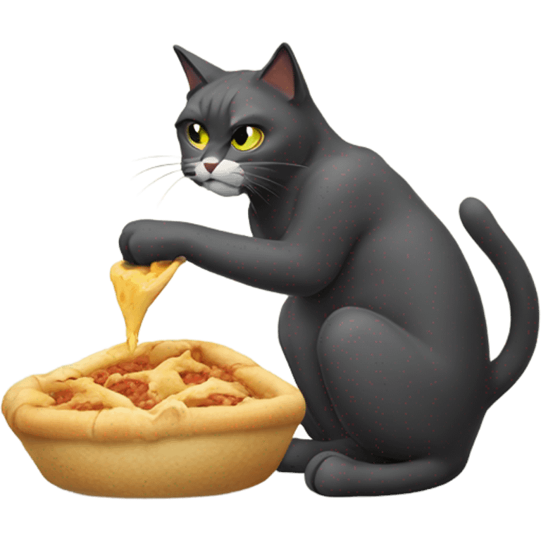 Bulgarian Cat Eating a tarator emoji