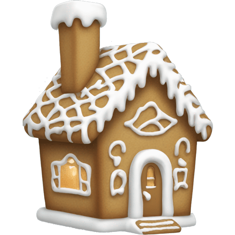 White gingerbread house emoji