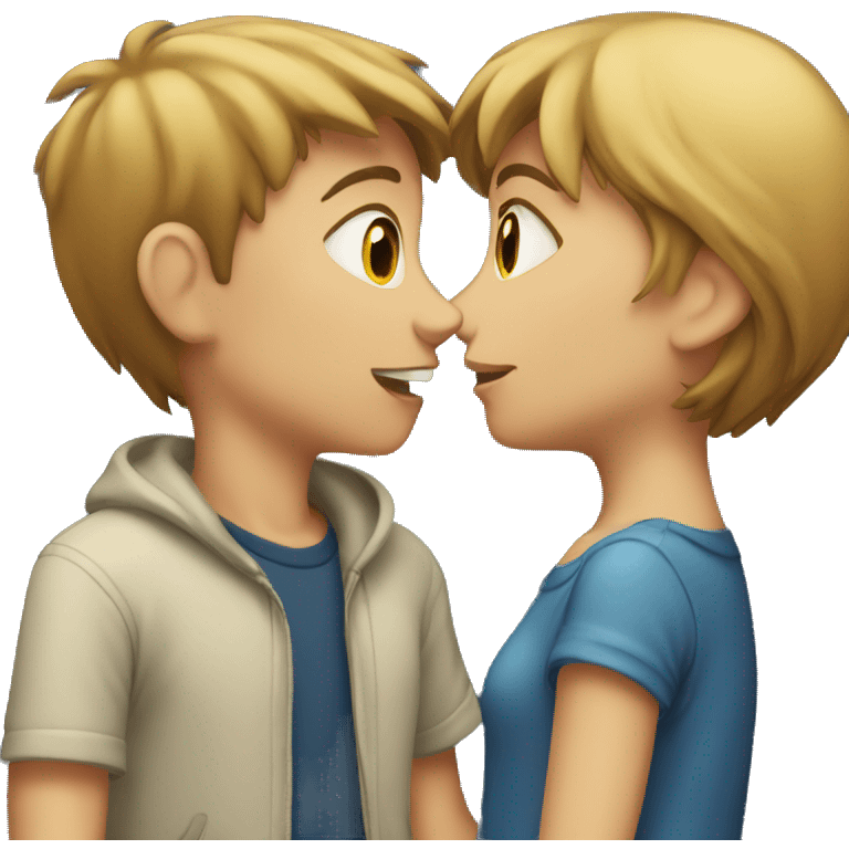 Boy and girl kissing  emoji