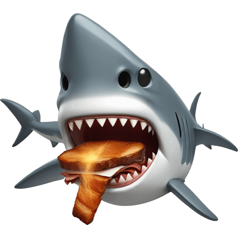 Shark smoking a brisket emoji