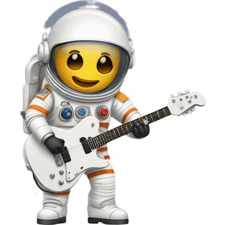 Astronauta tocando guitarra  emoji