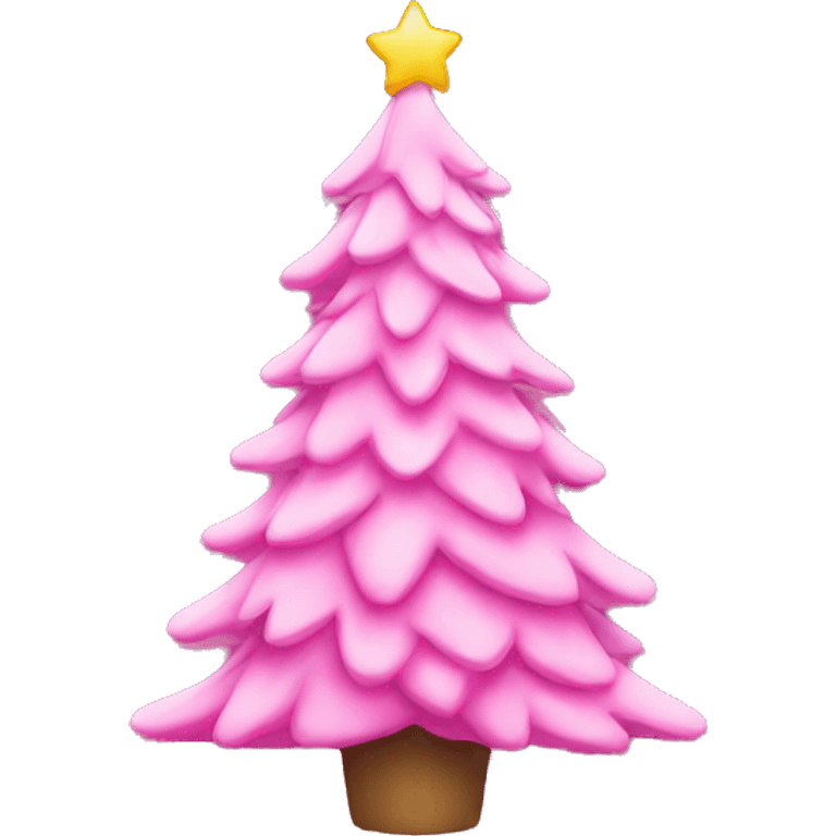 Pink Christmas tree emoji