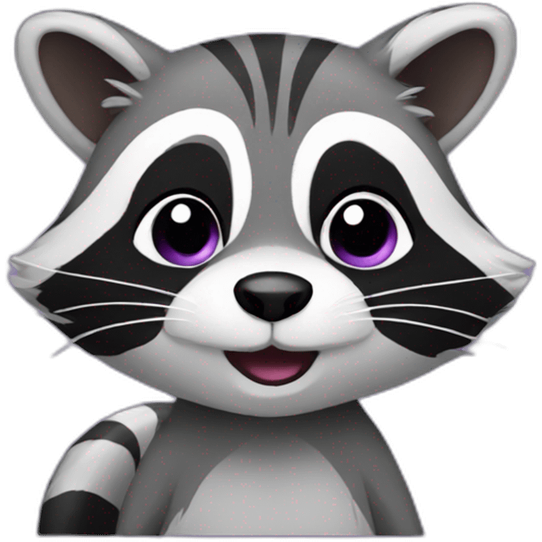 Purple Raccoon emoji