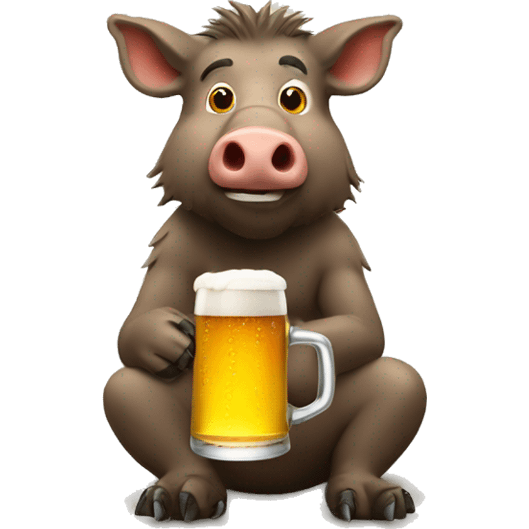 boar drink a beer emoji