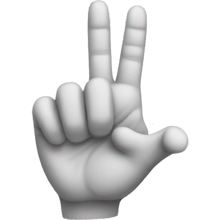 hand with two fingers up emoji