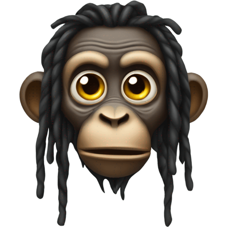 a possessed monkey with dreads emoji