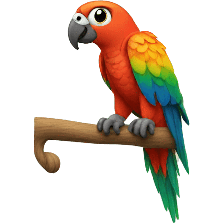 Parrot on a cat emoji