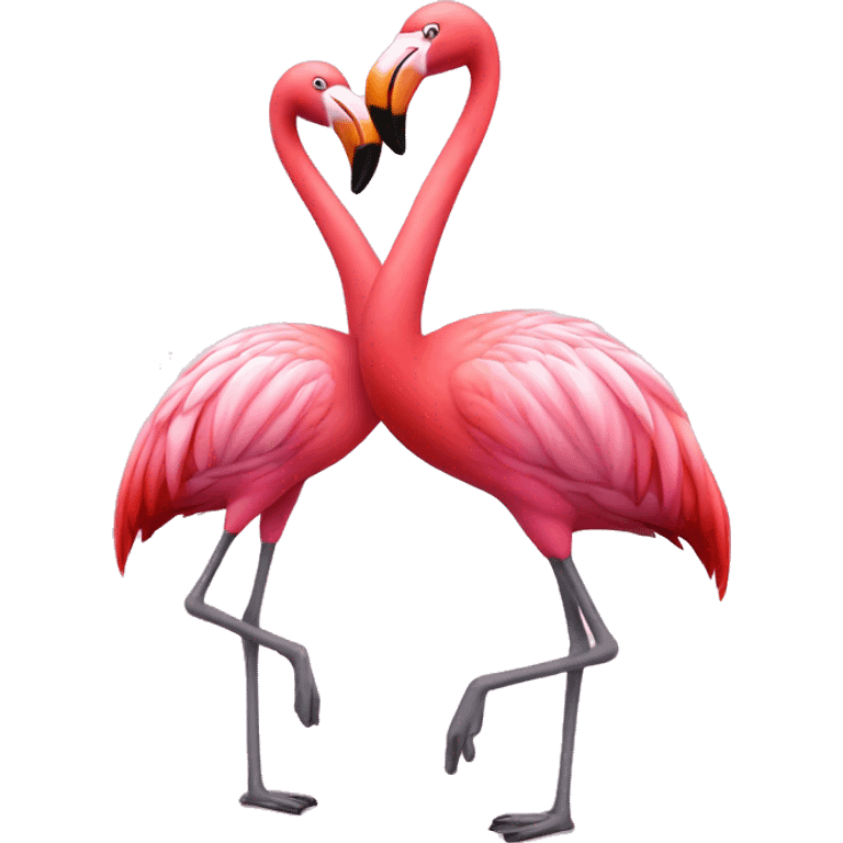 flamingo with second flamingo  emoji