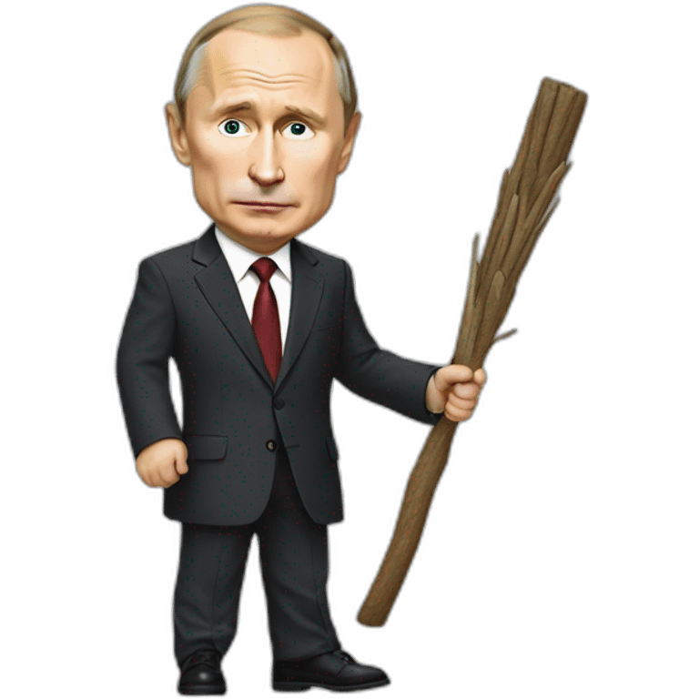 Putin put in stick in his mouse emoji