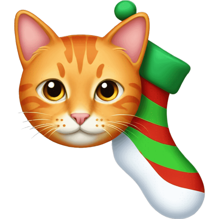 A orange cat in a stocking emoji