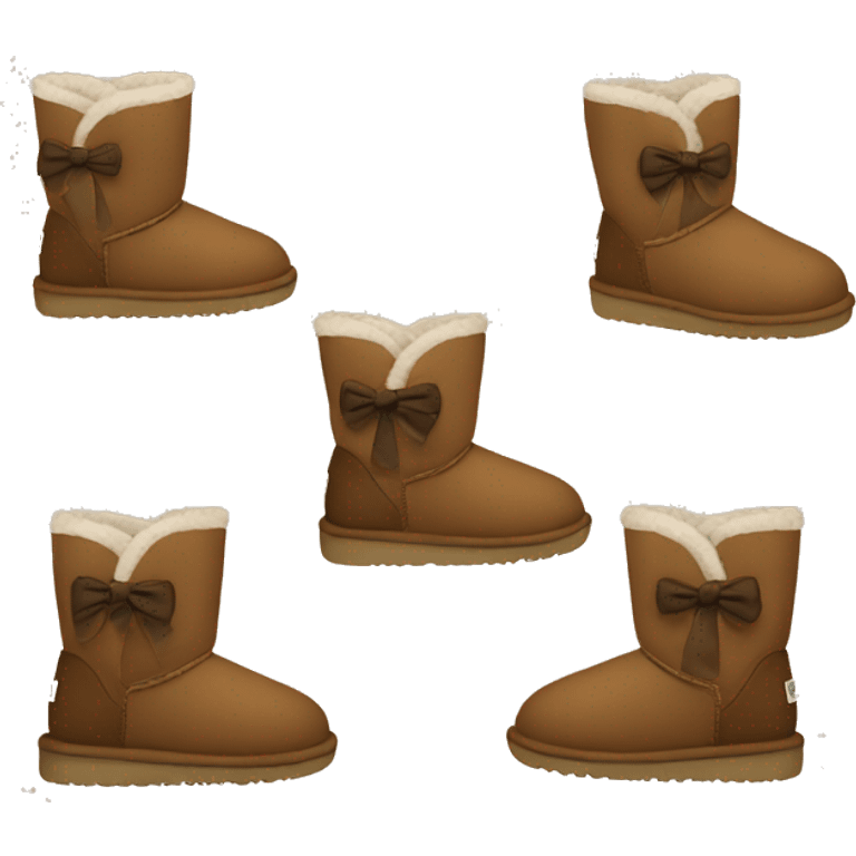 brown uggs with bow emoji