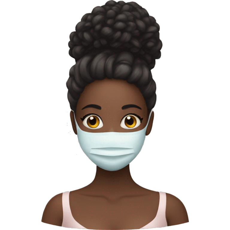 beauty self care girl with mask  emoji