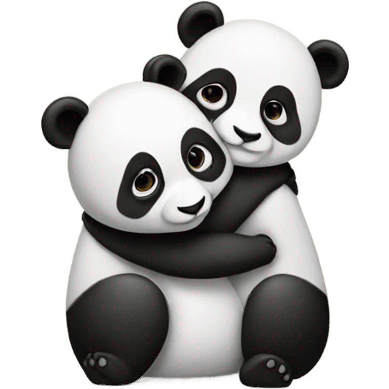 Pandas hugging  emoji