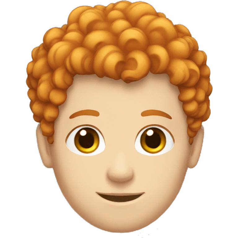 ginger gay with curly hair and lgbt flag white male emoji