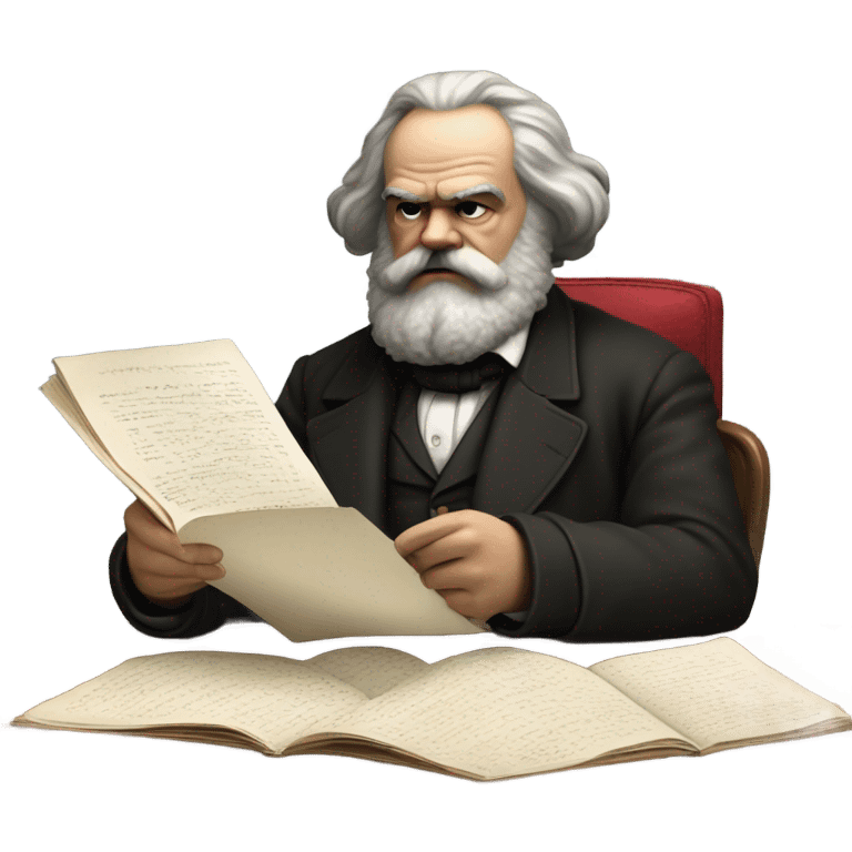 karl marx reading emoji