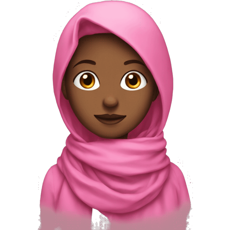 girl with pink scarf emoji