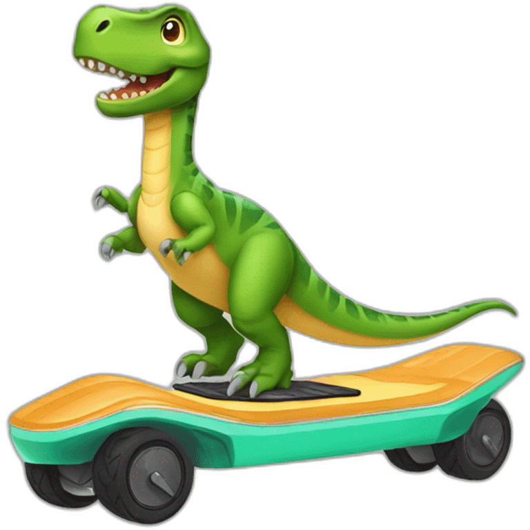 Dinosaur-hoverbord emoji