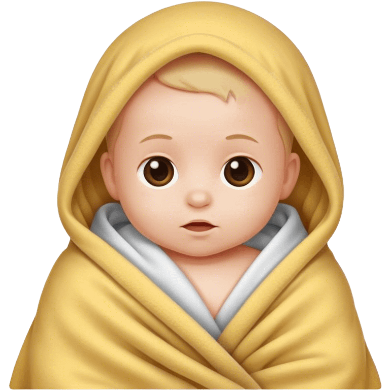 baby covered with a blanket emoji