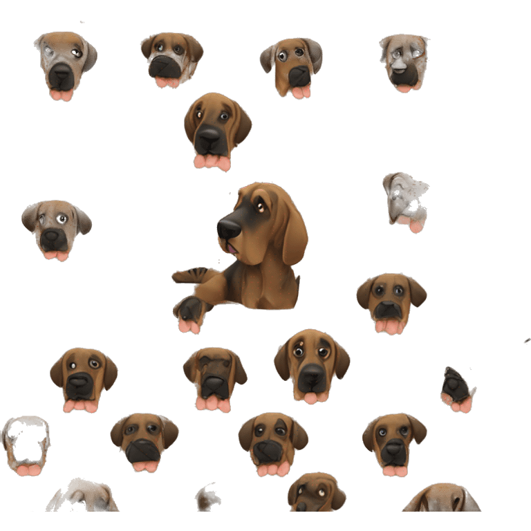 Black and tan bloodhound emoji