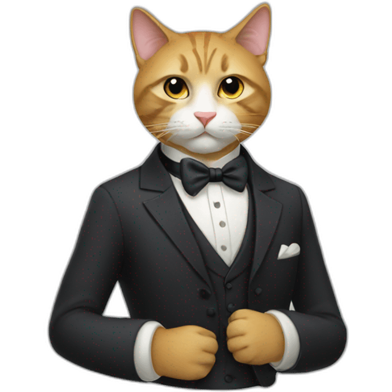 Gentleman cat emoji