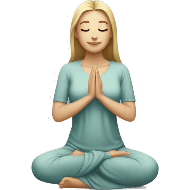 caucasian woman praying  emoji