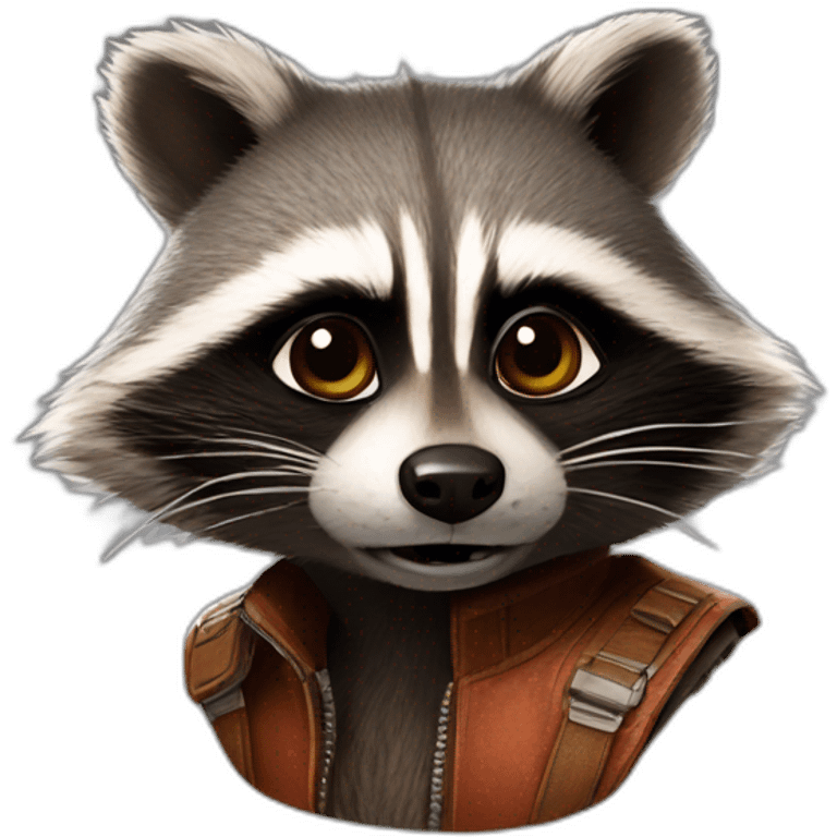 Raccoon from the movie Guardians of the Galaxy emoji