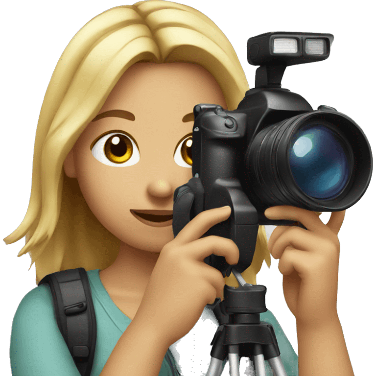 girl with camera   emoji