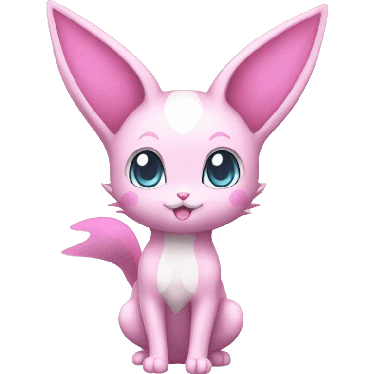 Kawaii Sylveon-Mew-Espeon-Pokémon full body emoji