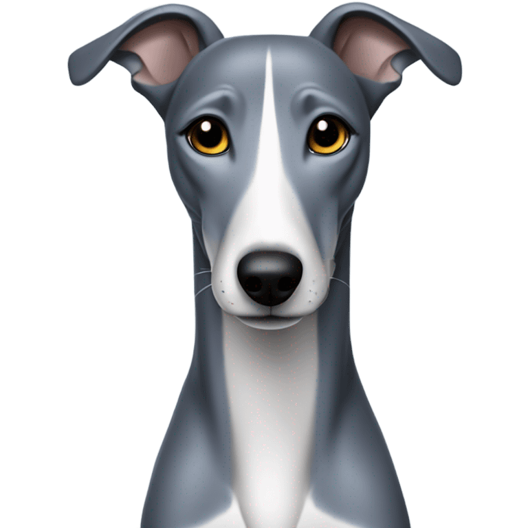 Blue whippet with no white mark emoji