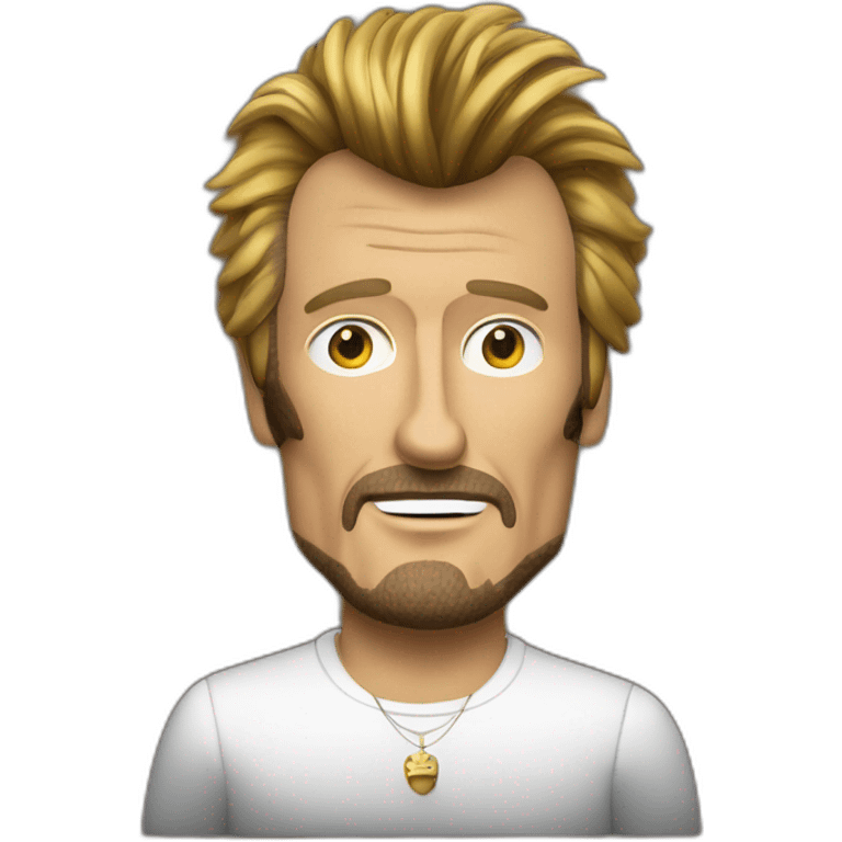 Johnny Hallyday avec un less paul emoji