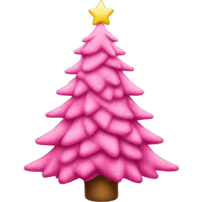 Pink Christmas tree  emoji