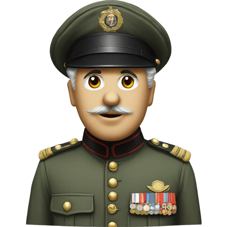 Charles Chaplin with a militar hat emoji