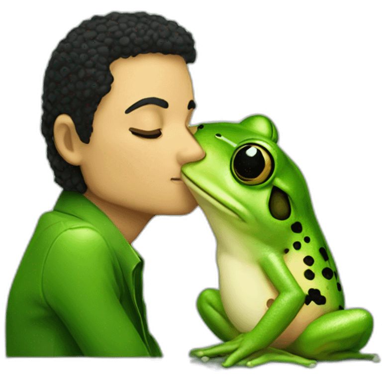 michael jackson kissing frog emoji